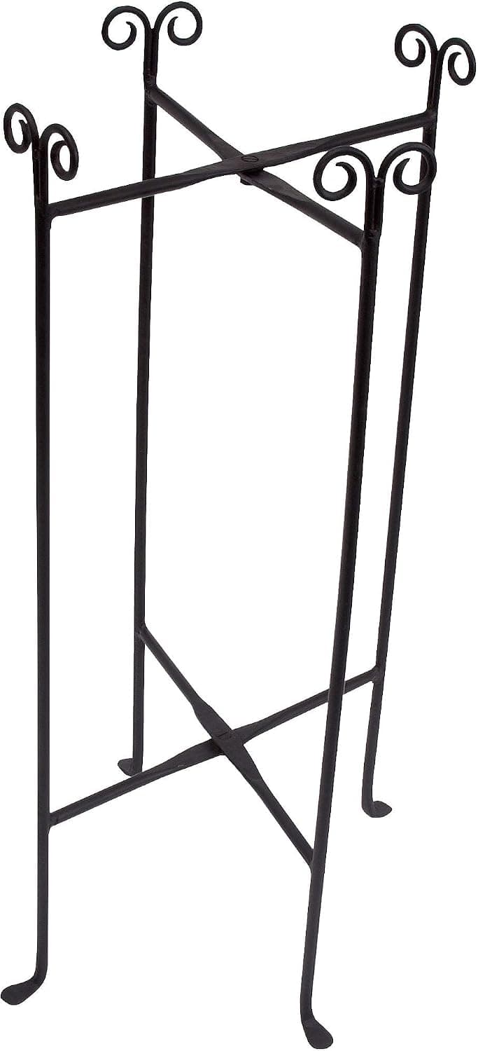 KINDWER Iron Floor Stand for Round Tub, Black