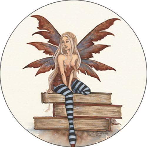 Amy Brown - Book Fairy - Fairy Art - Button