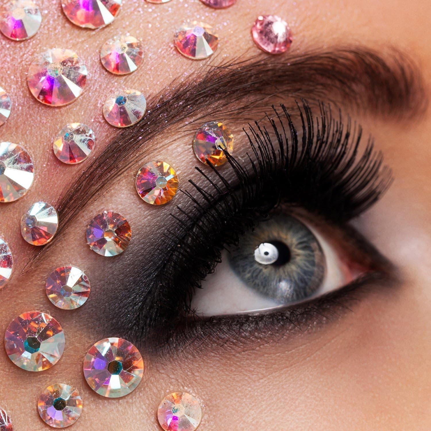 Resin Crystal AB Round Rhinestones Nail Art Rhinestone Ab Crystal 1440pcs/bag Shining Non Hotfix Flatback Rhinestone Decorations for Nails (SS12)