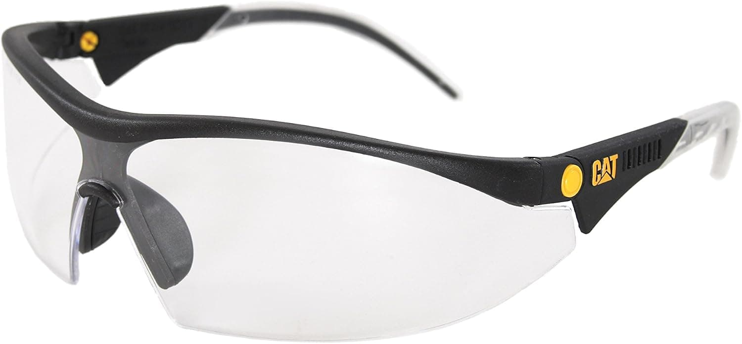 Caterpillar Digger Safety Glasses, Black, Clear