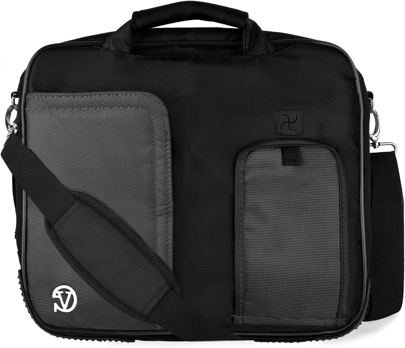 Black Pindar Durable Water Resistant Nylon Protective Carrying Case Messenger Shoulder Bag for Samsung Galaxy Note 10.1, Samsung Galaxy Tab 2 10.1