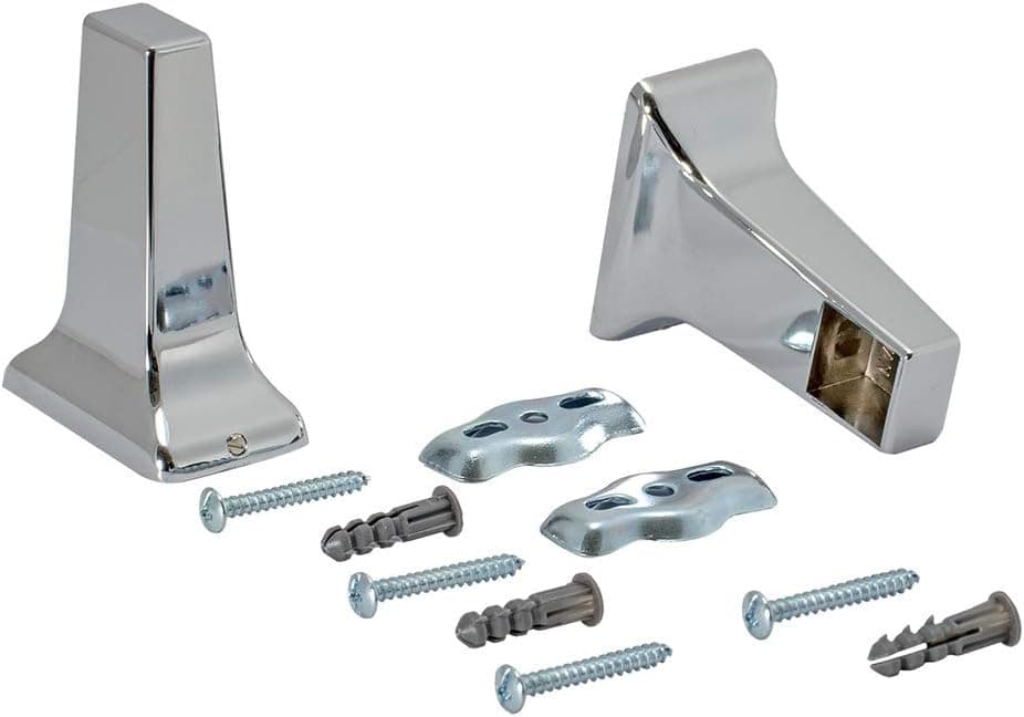 EZ-FLO 15155 Bathroom Towel Bar Brackets with Concealed Screws, Chrome