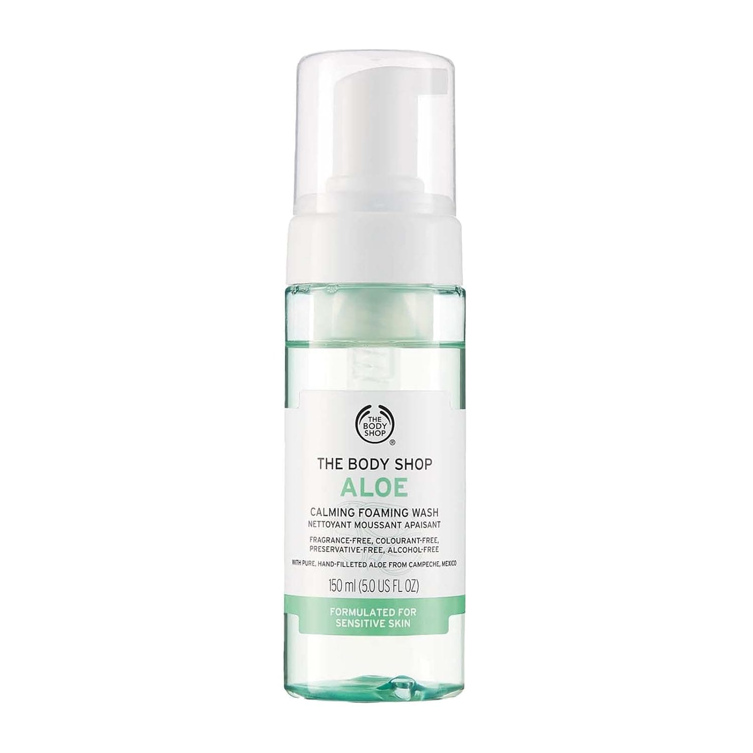 The Body Shop Aloe Calming Foaming Wash – Gently Cleanses Sensitive Skin – Vegan – 5.0 oz