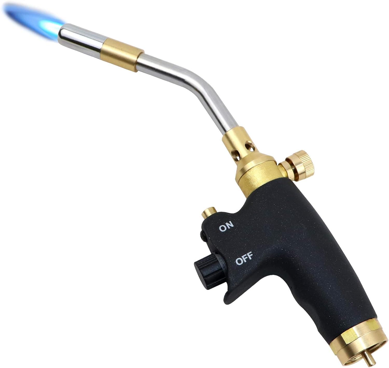 High Intensity Trigger Start Propane Torch Head, Mapp Gas Welding Torch GJ8000 with Piezo Self Ignition, Adjustable Pencil Flame Control, Fuel by Propane/MAP Pro/MAPP（CSA Certified )