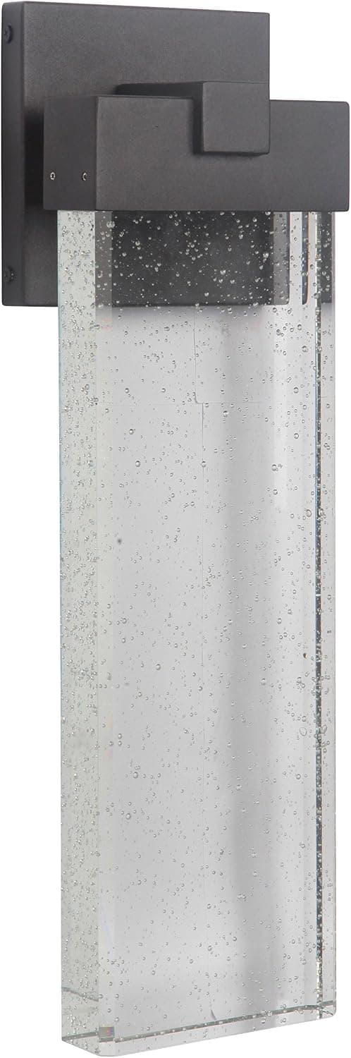 Craftmade Z1614-TB-LED Aria Crystal Outdoor LED Wall Sconce, 1-Light 12 Watt (6" W x 20" H), Matte Black