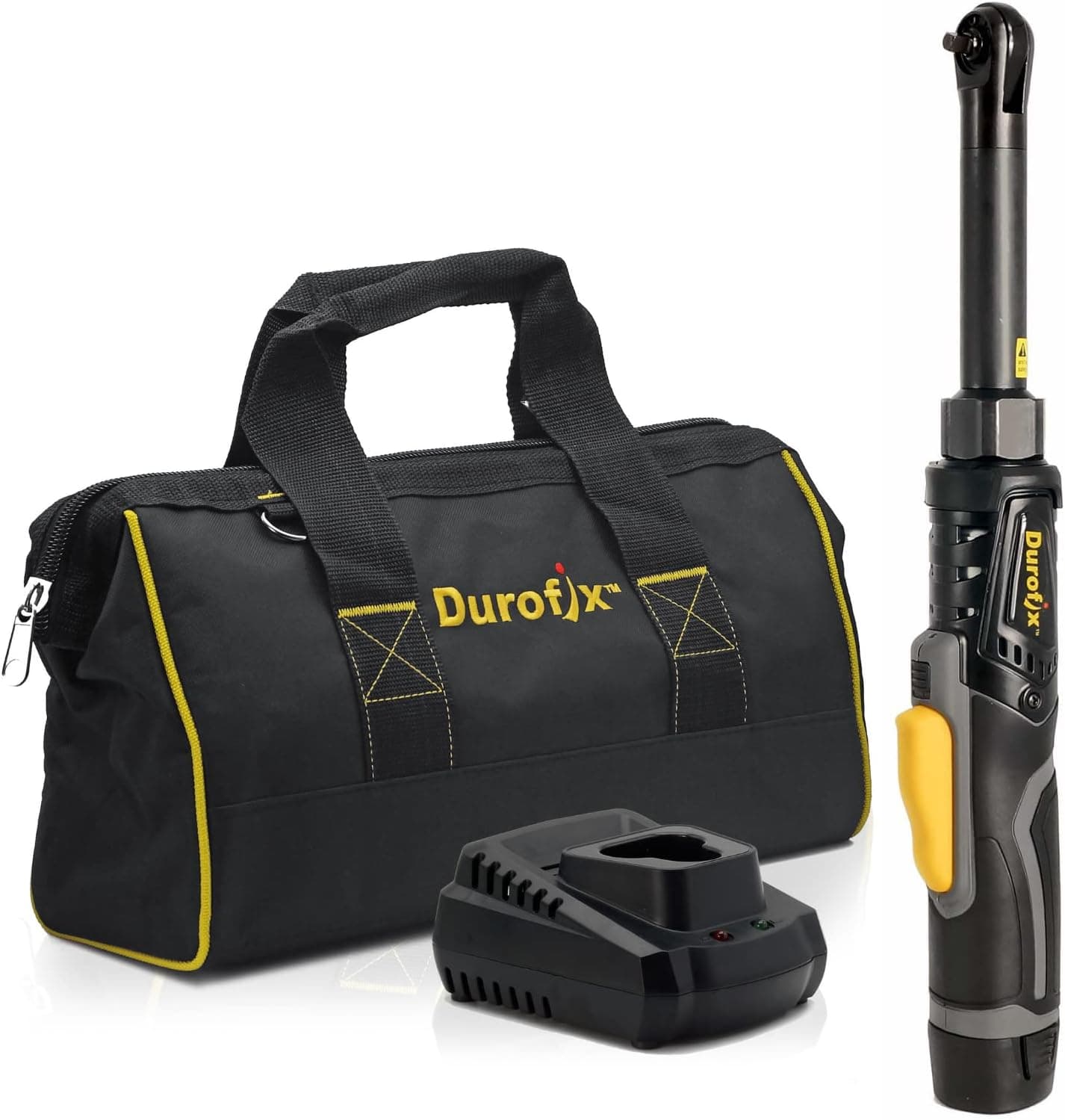Durofix RW1216-2P G12 Series 12V Li-ion Cordless 1/4” 30 ft-lbs. Extended Ratchet Wrench Tool Kit with Canvas Bag