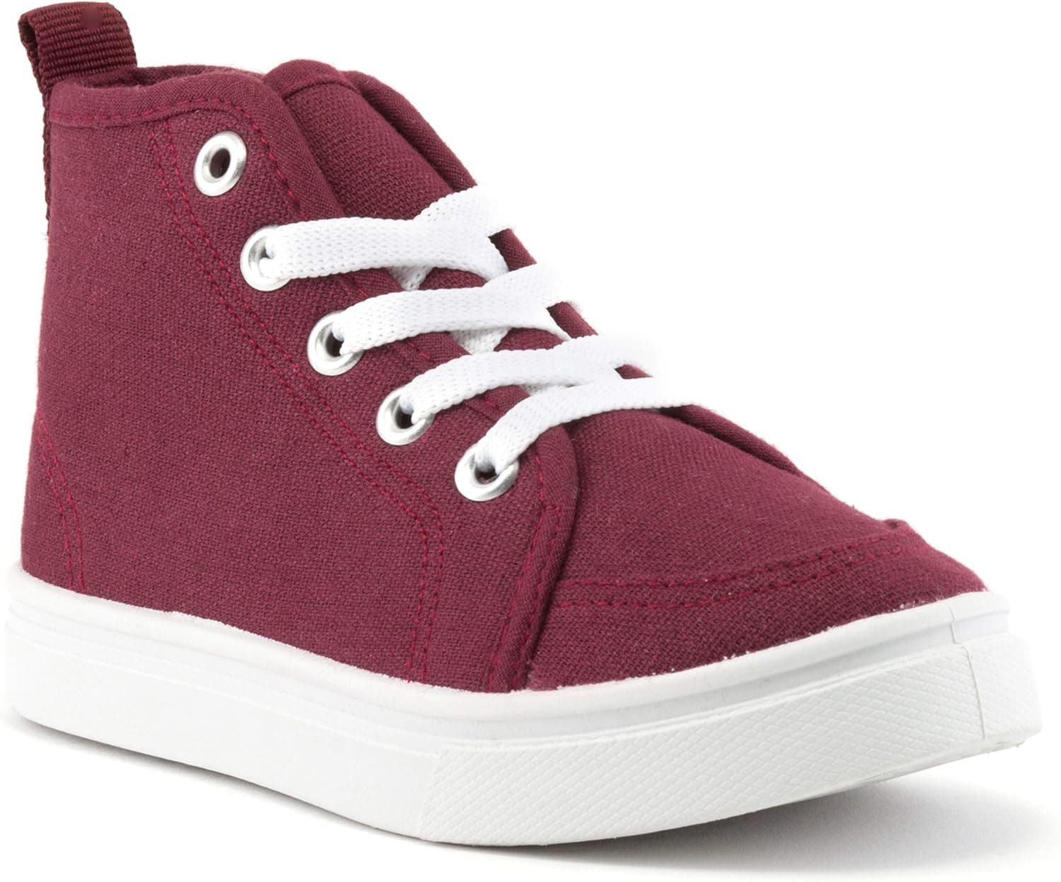 ZOOGS Girls and Boys High Top Sneakers, Kids Basketball Shoes for Toddlers Maroon
