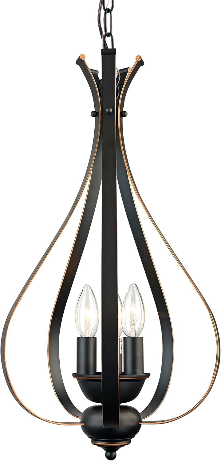LaLuLa Chandeliers Bronze Chandelier Lighting Modern Farmhouse Chandeliers Rustic Chandelier 3 Light Hanging Light Fixture