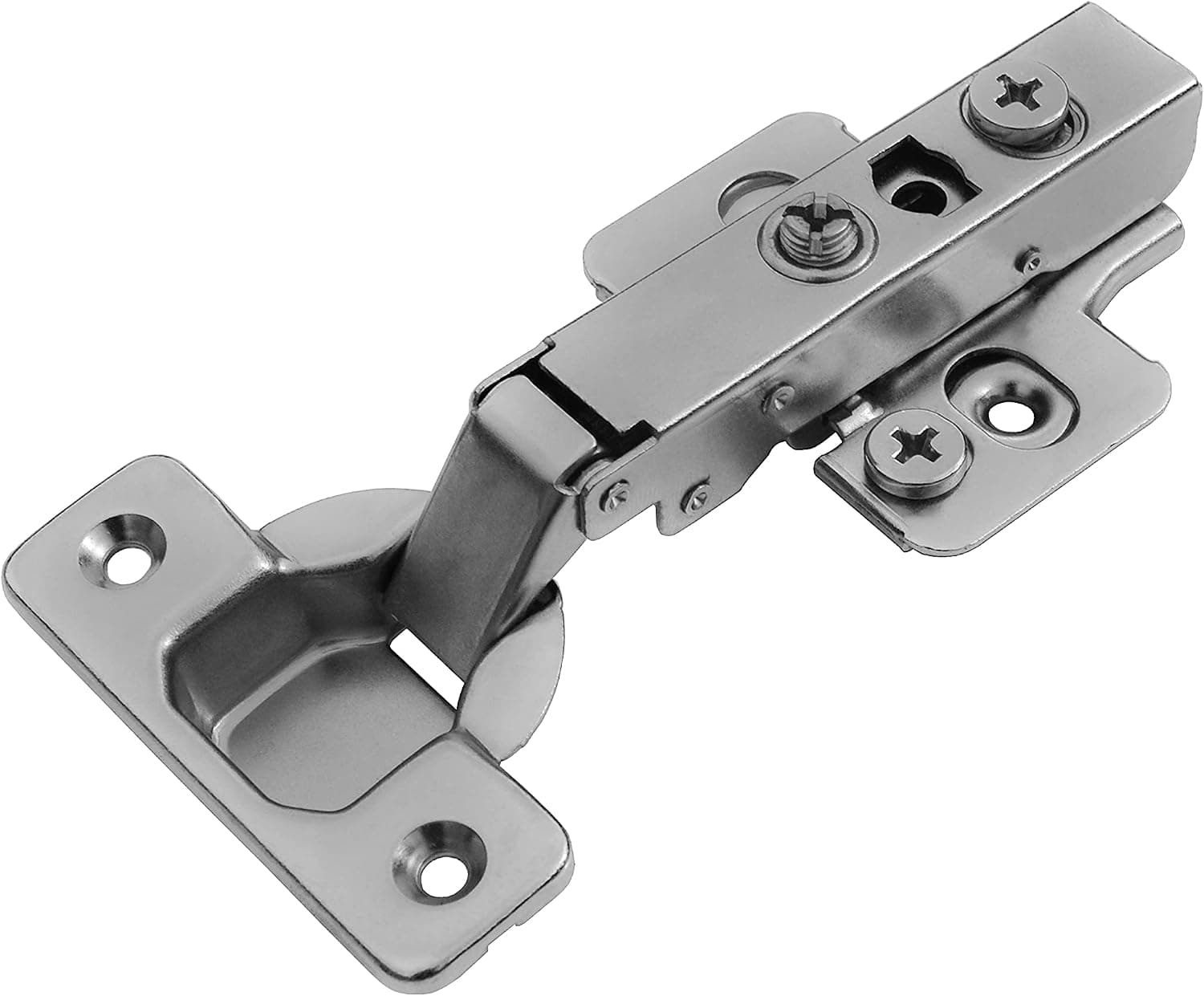 Brevlon, 4 Pieces, Full Overlay, Frameless Soft Closing, European Hinges, 110 Degree 3D Adjustable, Clip-On Concealed Cabinet Door Hinges with Mounting Screws (4)