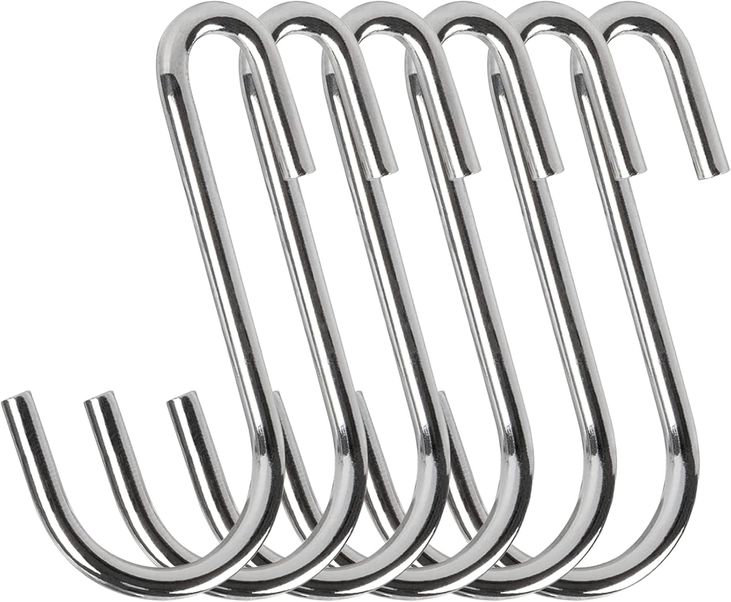20 Pack 2.4" Heavy Duty S Hooks Stainless Steel Hanging Hangers S Shaped Hooks for Hanging Pans Pots Clothes Plants