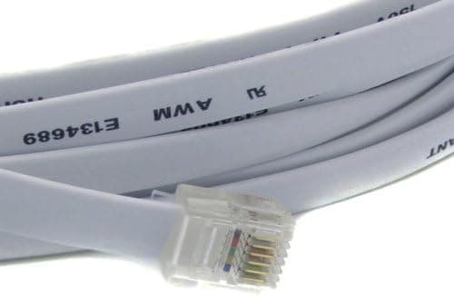 RiteAV - 30FT (9.1M) RJ12/M to RJ12/M 6P6C Straight for Data Phone Line Cord - Gray