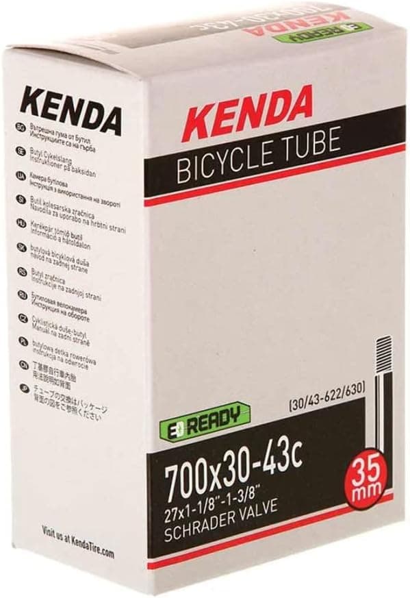 KENDA, Schrader, Tube, Schrader, Length: 35mm, 700C, 30-43C, Black