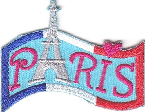 "PARIS" - FRANCE - EIFFEL TOWER - FRENCH - TRIP - Iron On Embroidered Patch