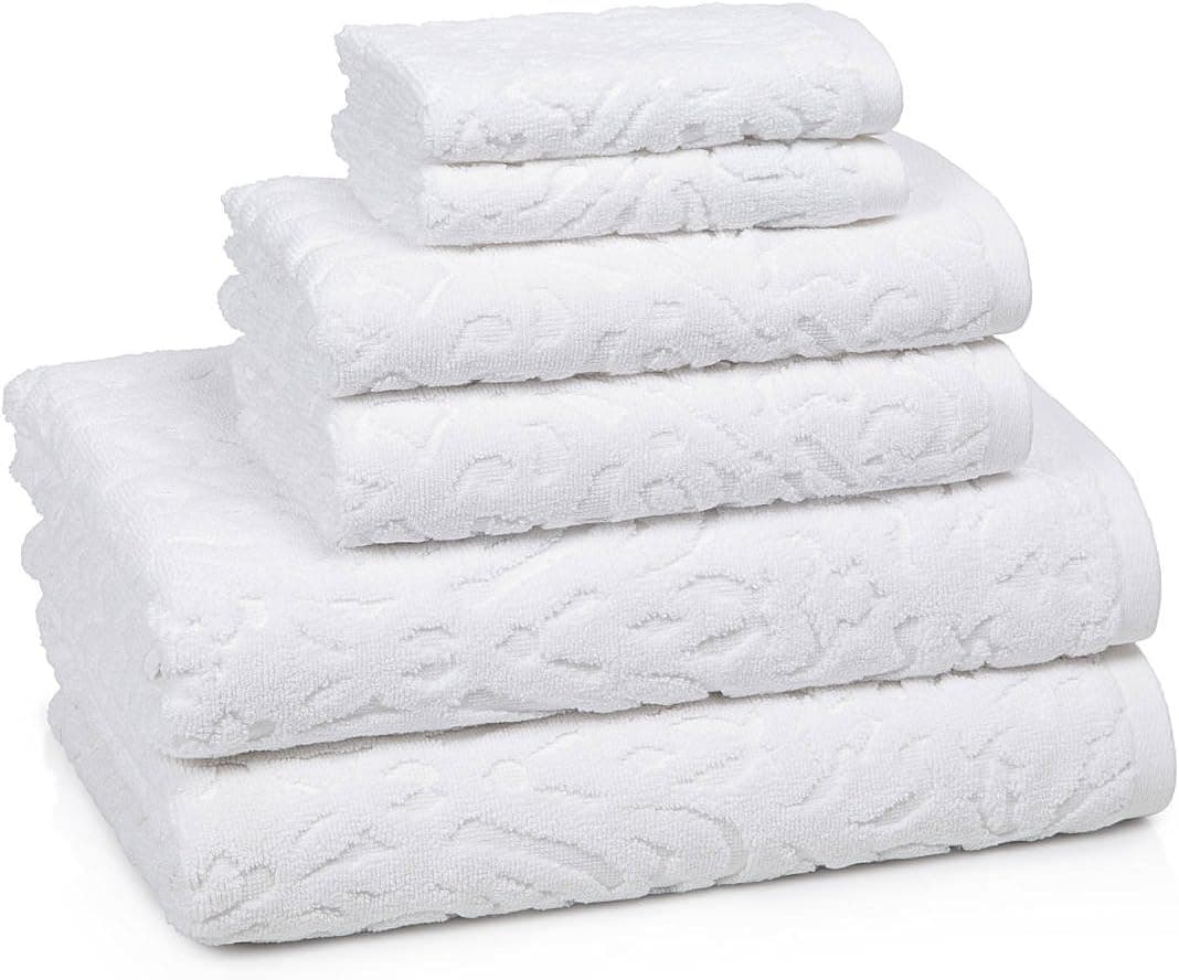 Kassatex Firenze Collection Towel Set, 3 Piece Set - White