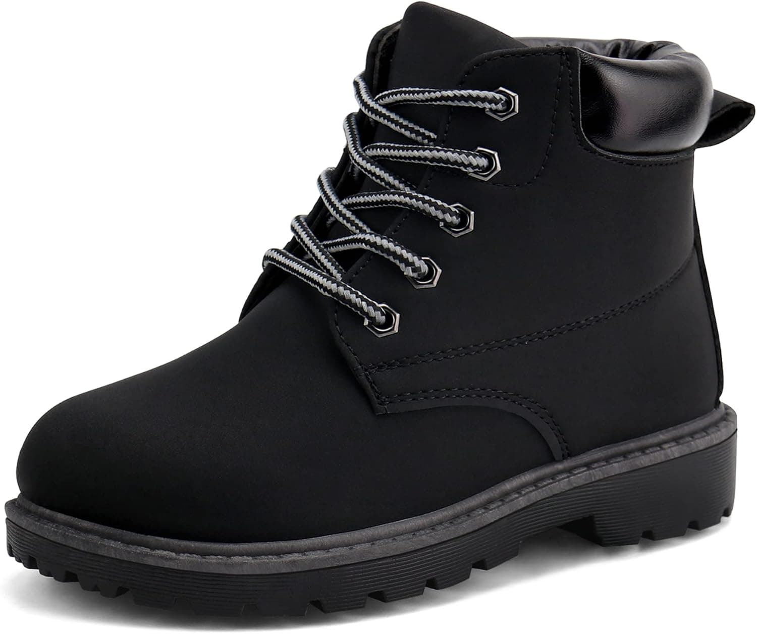 starmerx Boys Work Boots Kids Lace Up Ankle Boots Classic Combat Boots (Toddler/Little Kid/Big Kid)