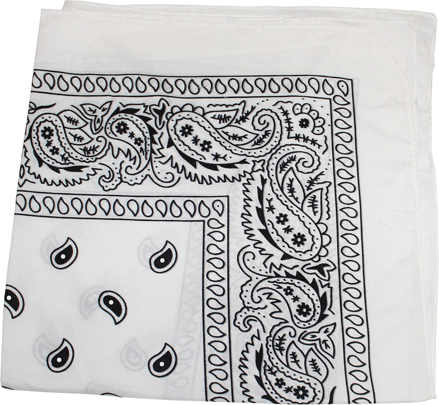 Mechaly Paisley 100% Cotton Double Sided Bandanas - 12 Pack - One Dozen