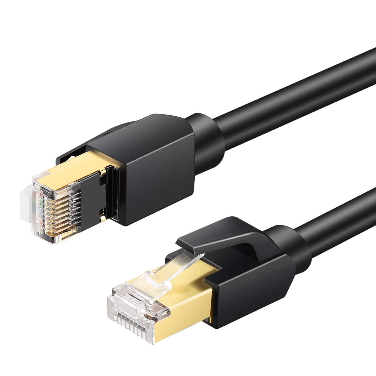 YSECTL 25FT Cat8 Ethernet Cable, Outdoor and Indoor,High Speed 26AWG Cat8 LAN Network Cable 40Gbps, 2000Mhz with Gold Plated RJ45 Connector, Weatherproof S/FTP UV Resistant for Router,Modem,Gaming