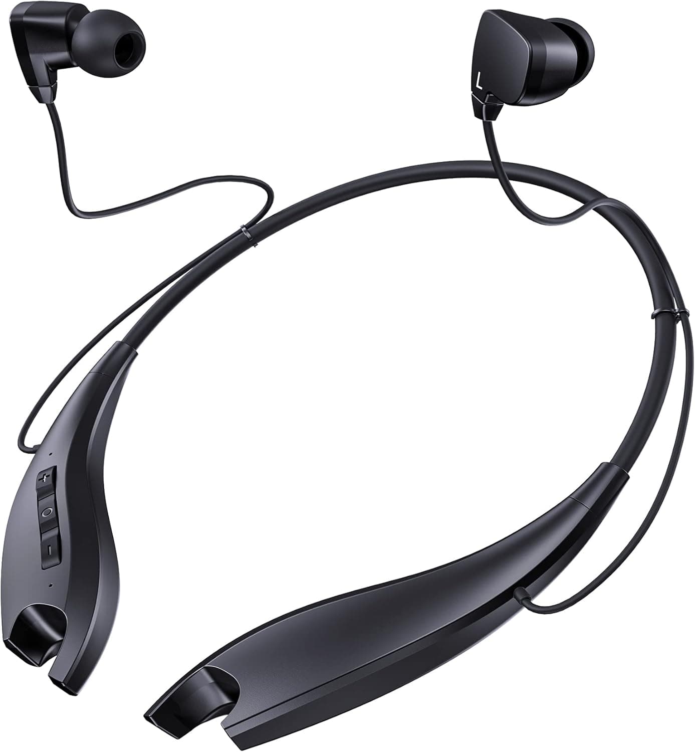 Bluetooth Headphones, Neckband Bluetooth Headphones 24H of Playback, Around The Neck Bluetooth Headphones with Vibrate, Noise Cancelling Microphone, IPX7 Waterproof, for Sports/Music/Conference
