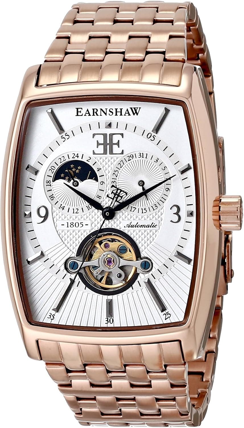Thomas Earnshaw Men's ES-8010-44 Robinson Analog Display Automatic Self Wind Rose Gold Watch