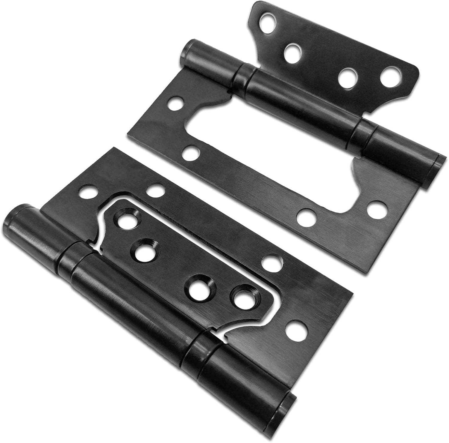 Aibrit 4 Inch Self Closing Hinges, Mute Spring Hinge for Heavy Weight Door, 2 Pack, Black