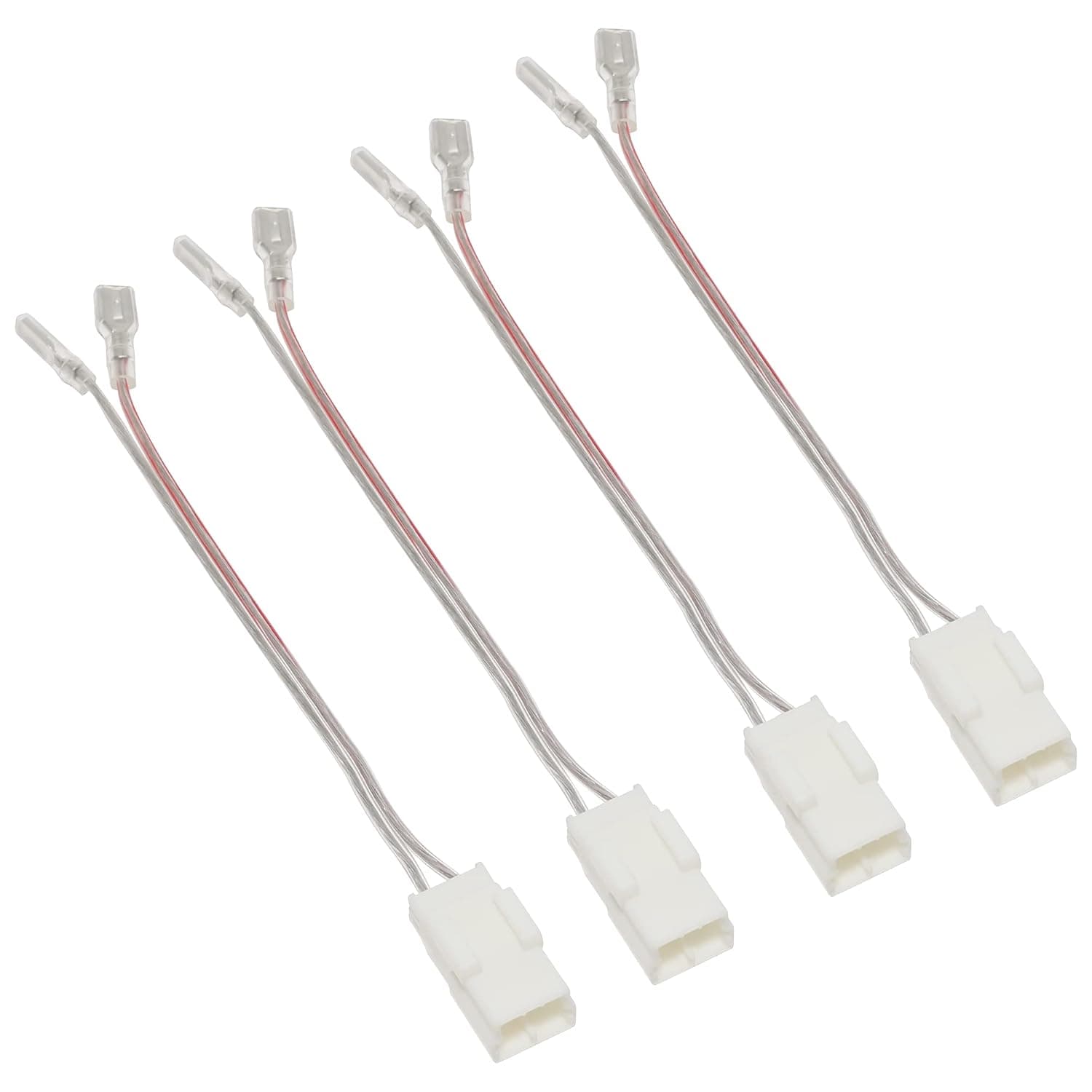 RED WOLF Door Speaker Wiring Harness Compatible with 2002-2019 Jeep Wrangler JK, Chrysler, Dodge Vehicles Car 72-6514 Harness Plug for Aftermarket Front Rear Door Speaker Wire Cable Connector 4 PCS