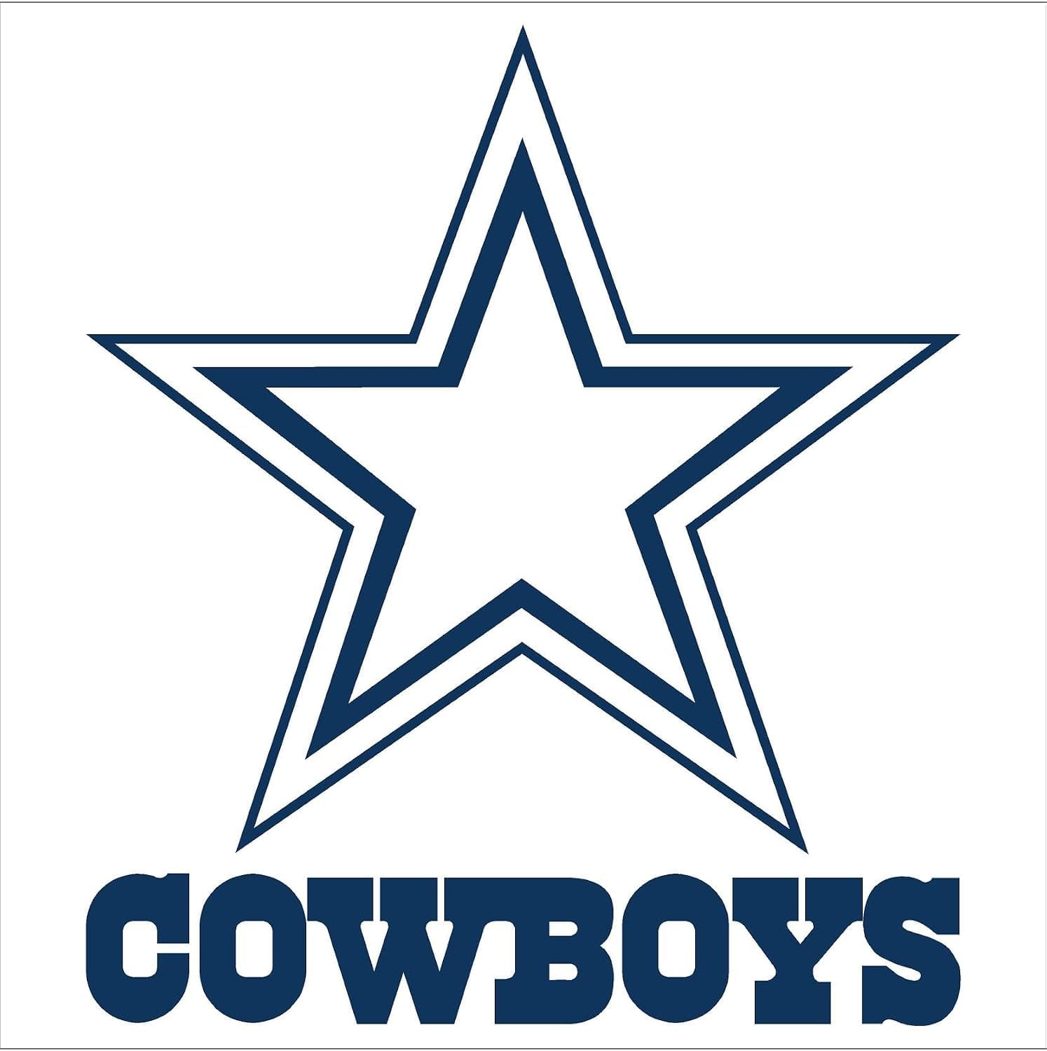 Old Glory Dallas Cowboys - Logo Sricker Decal (8", Dark Blue)