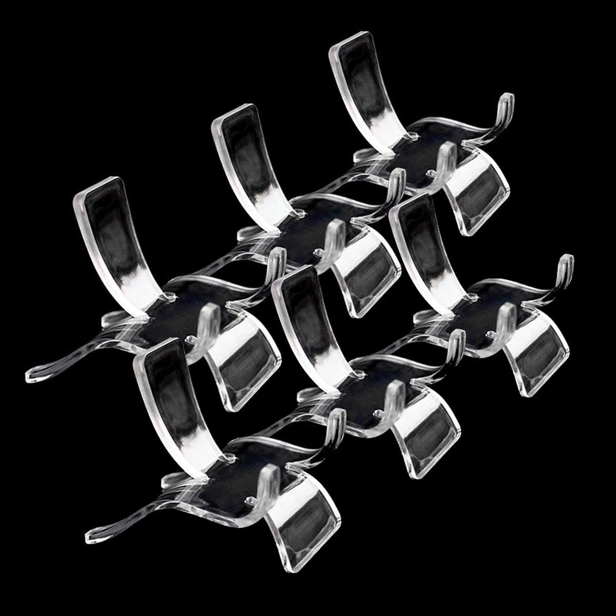 6 Pieces Clear Acrylic Display Easel Stands Collectibles Organizer Stands Triangle Display Holder Display Stand for Rock Mineral Agate Fossil Coral (3 Sizes)