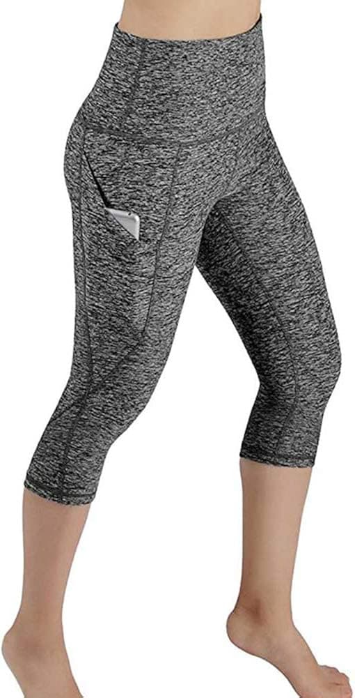 JGS1996 High Waisted Yoga Pants for Women with Pockets Capri Leggings for Women Workout Leggings for Women Yoga Capris