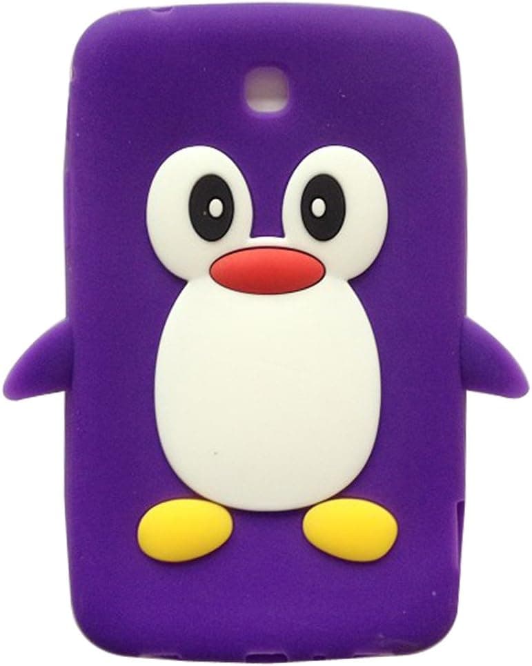 Generic for Galaxy Tab 3 P3200 3d Penguin Soft Silicone Case for Samsung Galaxy Tab 3 7.0 P3200 (Purple)