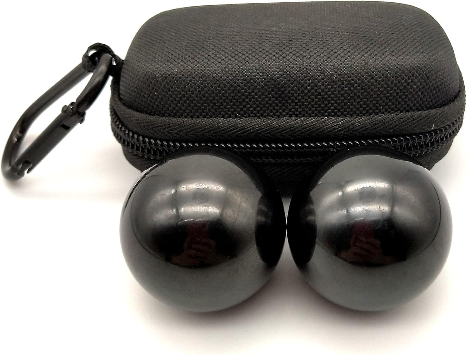 Firstnos 1.57inch Chrome Steel Black Baoding Balls for Hand Therapy, Exercise, and Stress Relief,2pcs