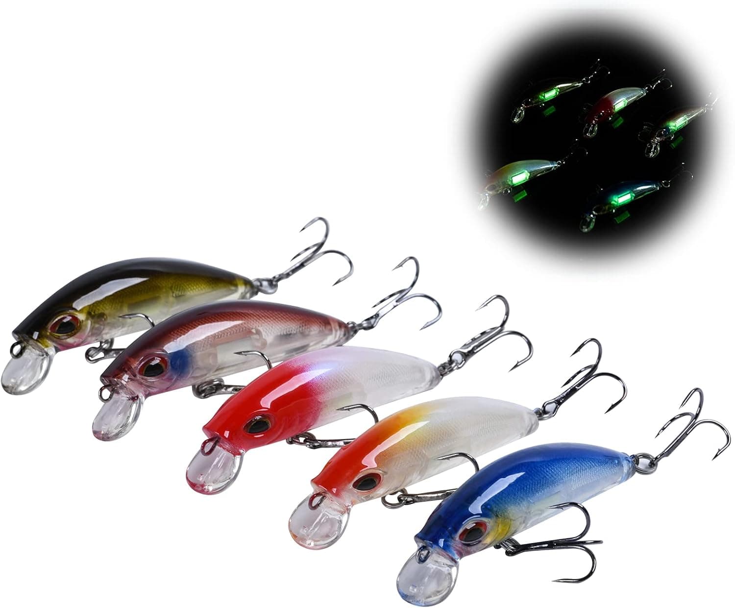 Goture Fishing Lures, Jointed Swimbaits for Bass Fishing,Crankbaits VIB Minnow Lures Hard Bait, Pencil Popper Topwater Fishing Lures with Propeller Tail Freshwater Saltwater,Bass Lures with Tackle Box