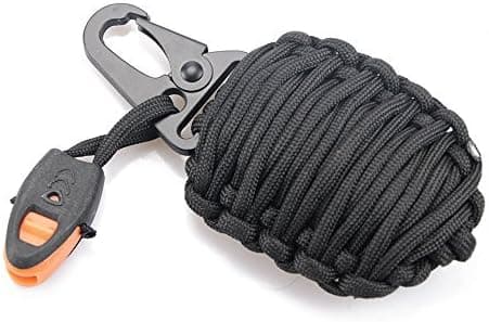 CAMPSNAIL Emergency Survival Kit Grenade - 20 Accessories First Aid Kit Survival Wrapped in 550 lb Paracord Survival Grenade for Emergencies