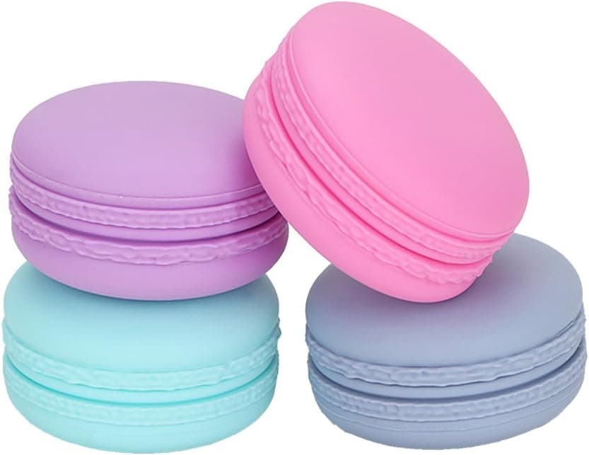 Meao 4 Pieces Silicone Cosmetic Containers Cream Jars 30 ml with Sealed Lids - BPA Free, Ideal Storage Pots for Out Travel or Home Use