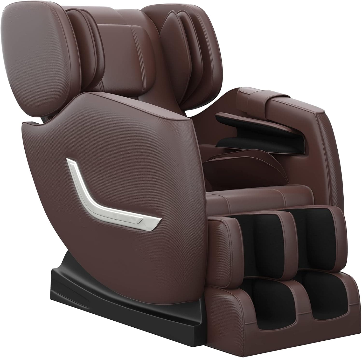 FOELRO 2022 Updated Massage Chair Zero Gravity Full Body Shiatsu Recliner with Heating Back and Foot Rollers Massage (Brown)