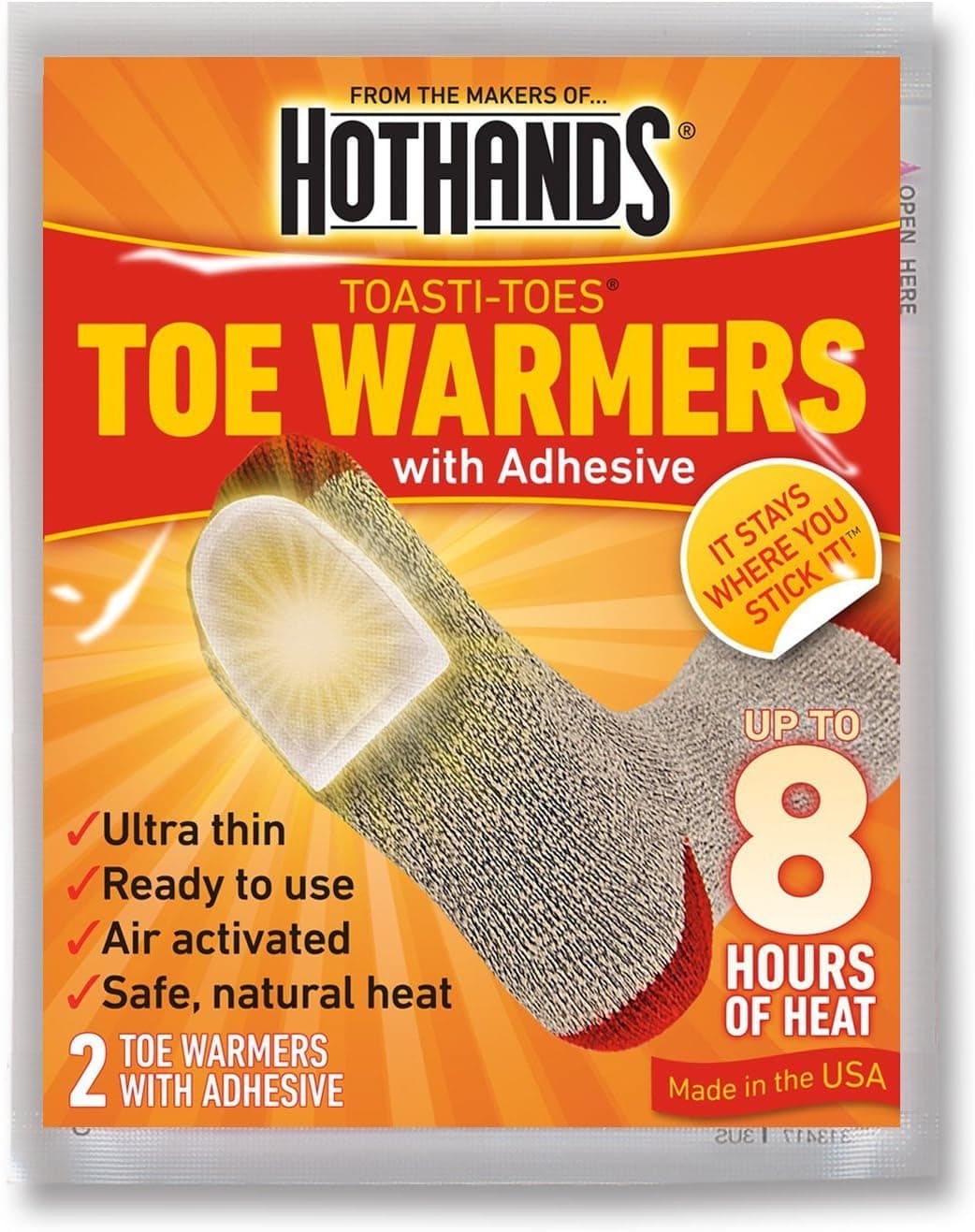 HotHands Adhesive Toe Warmer 18 Count-Package by HotHands