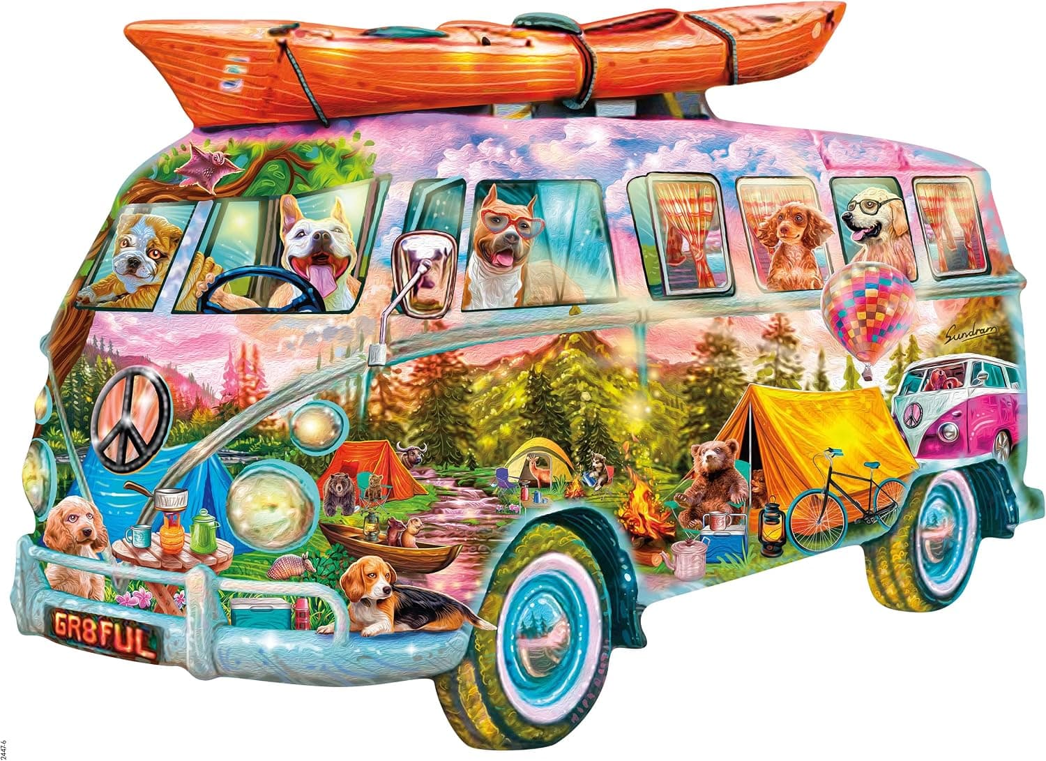 Ceaco - Puzzle Shapes - Van - 500 Piece Jigsaw Puzzle