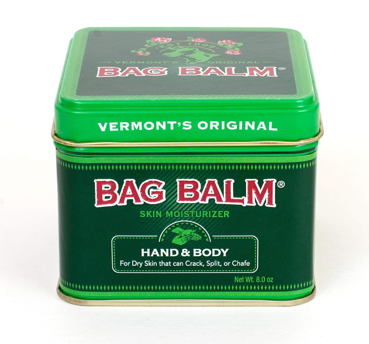 Vermont's Original Bag Balm for Dry Chapped Skin Conditions 8 Ounce Tin