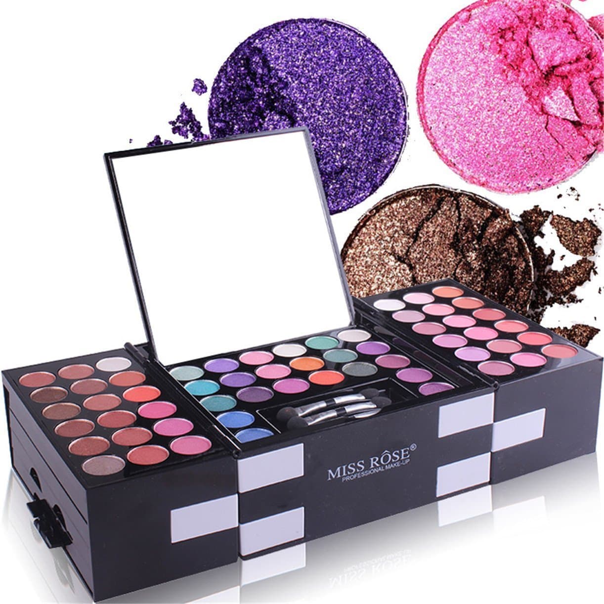 FantasyDay Pro 150 Colors Eyeshadow All In One Makeup Palette Cosmetic Contouring Kit Combination with 30 Lip Gloss, 3 Face Powder and 2 Blush