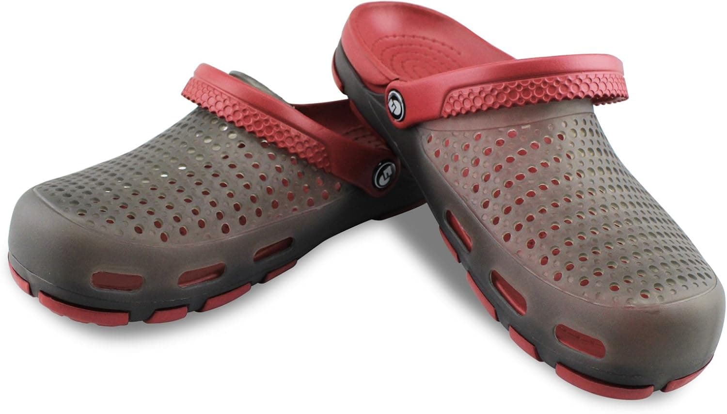 mysuntown Rubber Clogs Unisex Perforated Garden Shoes with Heel Strap - Assorted Colors