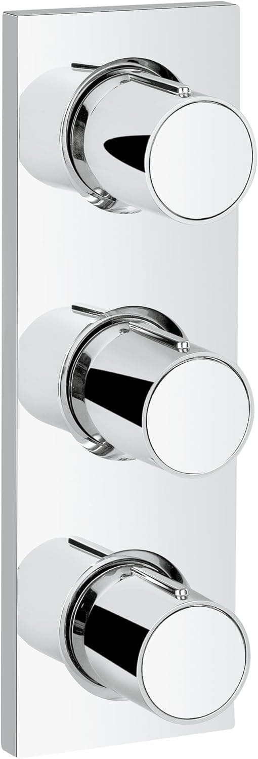 Grohtherm F 3-Handle Triple Volume Control Trim with Round Handles