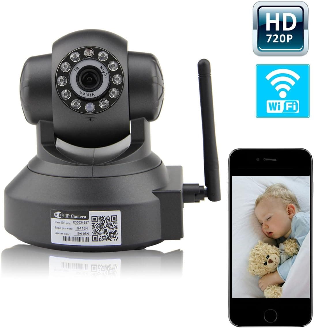 AutoGeneral Plug & Play Pan/Tilt IP/Motion Detection/Mobile View/Network Megapixel Network Internet Camera Baby Monitor Surveillance Camera w/ Two-Way Audio, IR-cut Night Vision, Built-in Microphone Support Cell Phone Remote Monitoring, Email Alert, Video Recording