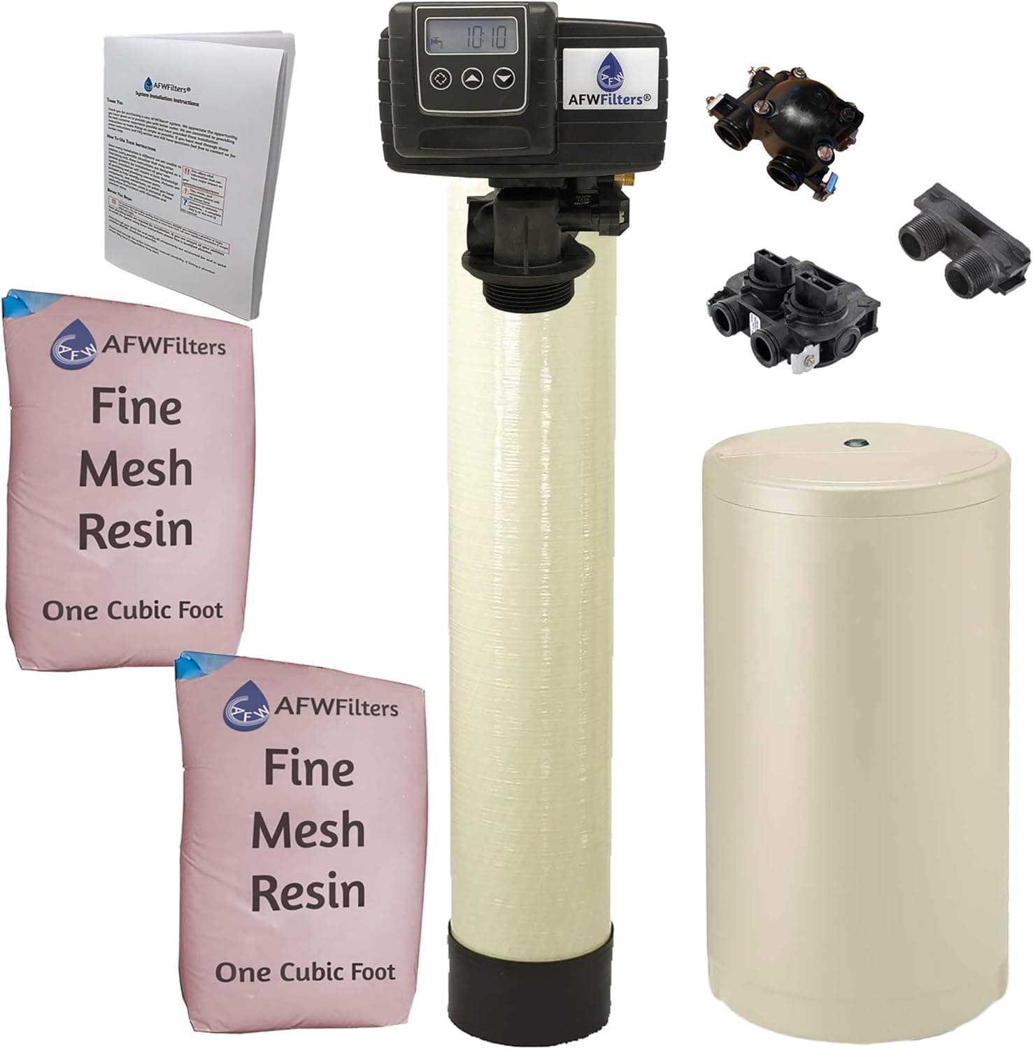 AFWFilters Iron Pro 2 Combination water softener iron filter Fleck 5600SXT digital metered valve 64,000 grain, 64k for whole house