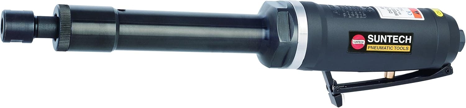 SUNTECH SM-5E-5200 Extended Die Grinder- Industrial, 1.0HP Motor, Erickson Collet, Black