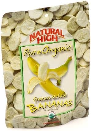 Natural High Pure Organic Freeze Dried Bananas
