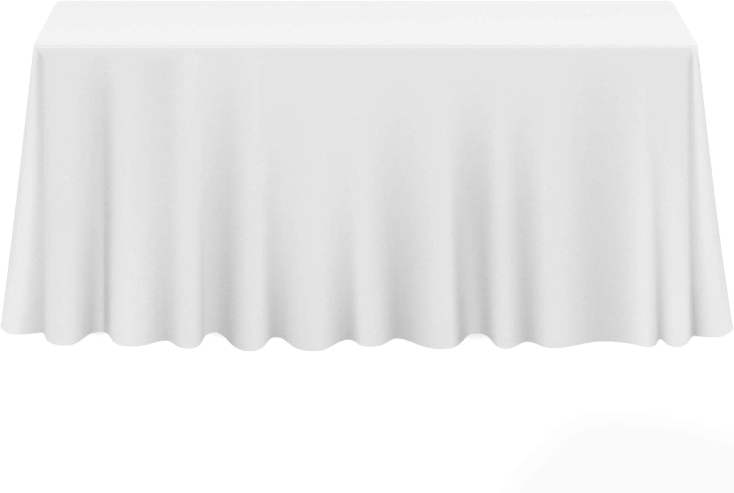 Lann's Linens - 90" x 156" Premium Tablecloth for Wedding/Banquet/Restaurant - Rectangular Polyester Fabric Table Cloth - White