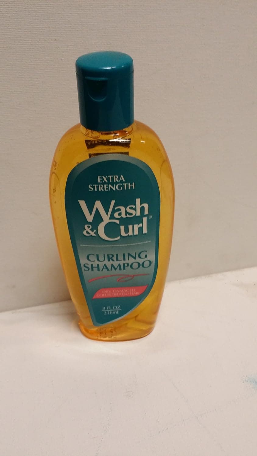 Wash 'N Curl Curling Shampoo for Dry Damaged Color Treated Hair 8 Oz
