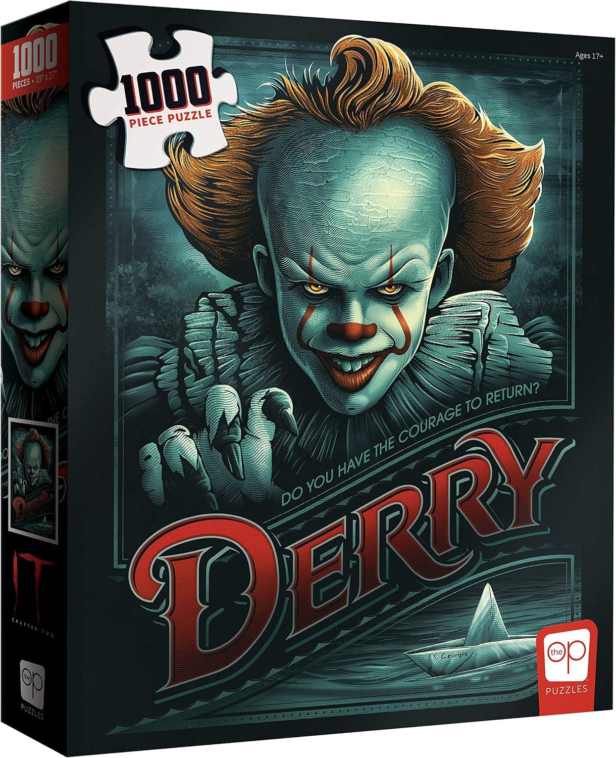 USAOPOLY IT Chapter 2 “Return to Derry” 1000 Piece Jigsaw Puzzle | Officially Licensed IT Merchandise | Collectible Puzzle Featuring Pennywise The Clown from IT Films