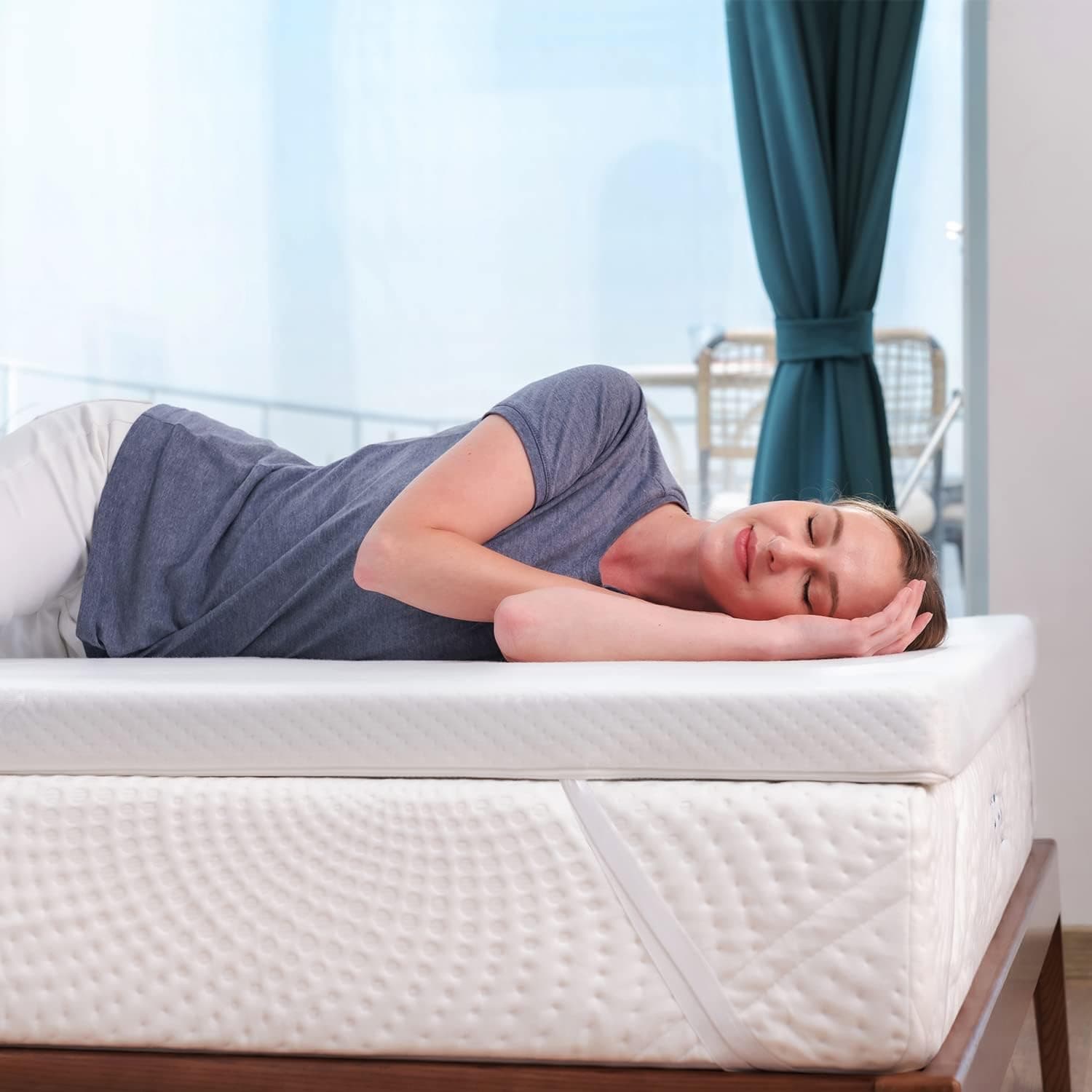 Sunrising Bedding 2" Gel Memory Foam Mattress Topper Twin Size, Premium Soft Mattresses Pad for Cooling Sleep & Pressure Relief, Removable & Washable Cover, CertiPUR-US Certified, 10 Year Warranty