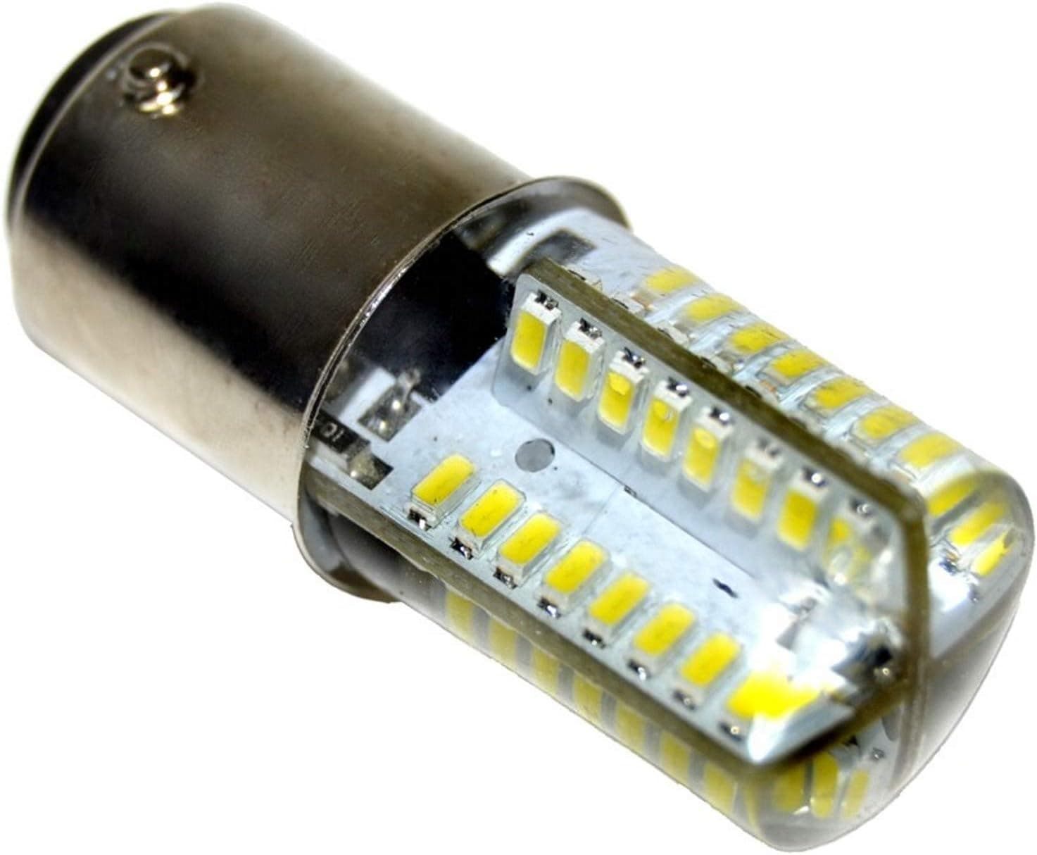 HQRP 110V LED Light Bulb Cool White for Singer 403A / 501A / 503A / 620E / 630E / 640E / 66-16 / 99K / CG-500 / CG-550 Sewing Machine Plus Coaster