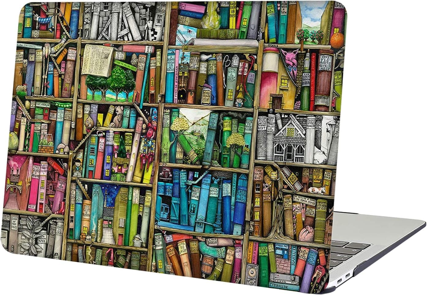 Laptop Case for MacBook Air 13 inch 2021 2020 2019 2018 Release A2337 M1 A2179 A1932, Funut Plastic Hard Shell Case Protective Cover for MacBook Air 13 with Touch ID, Bookshelf